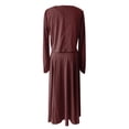 thumbnail image 5 of Elegant Women's Floral Printed Loose Fit Long Sleeve Tunic and Pants Two Piece Outfit Set, 5 of 8