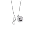 thumbnail image 2 of Delight Jewelry Silvertone Godmother Infinity Sign Silvertone Script Initial Disc - Q - Charm Necklace, 20"+3", 2 of 4