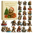 thumbnail image 2 of 2025 Fun Sloth Advent Calendar, 24 Day Countdown with Mini Animal Collectibles 24-Day Countdown Advent Calendar Blind Box Collectibles for Fans, Christmas Gift, 2 of 6