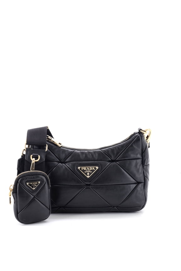 Pre-Owned System Re-Edition Shoulder Bag Quilted Nappa Leather Small By Rebag