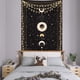 thumbnail image 4 of Tapiz de fases lunares, constelación misteriosa, cielo estrellado, cartas del tarot, colgante de pared, arte de pared estético retro astrológico para dormitorio, sala de estar, negro, 200 x, 4 of 5