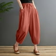thumbnail image 2 of Sngxgn Women's Cotton Sweatpants Yoga Casual Pants Pants for Women with Pockets(Red,M), 2 of 4