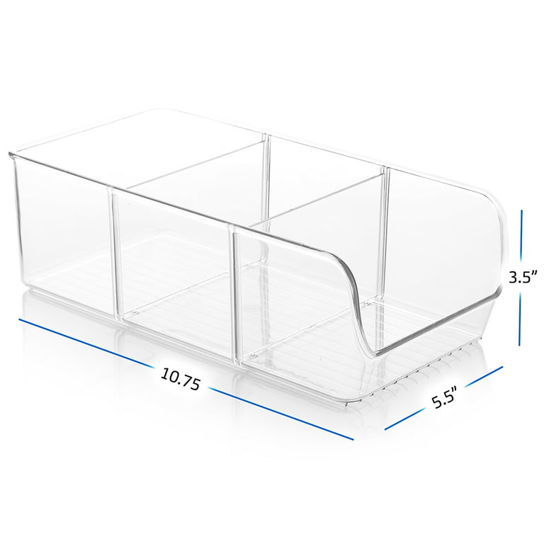 Stackable Plastic with Handles Bathroom Storage Container (Set of 4) Storagebud