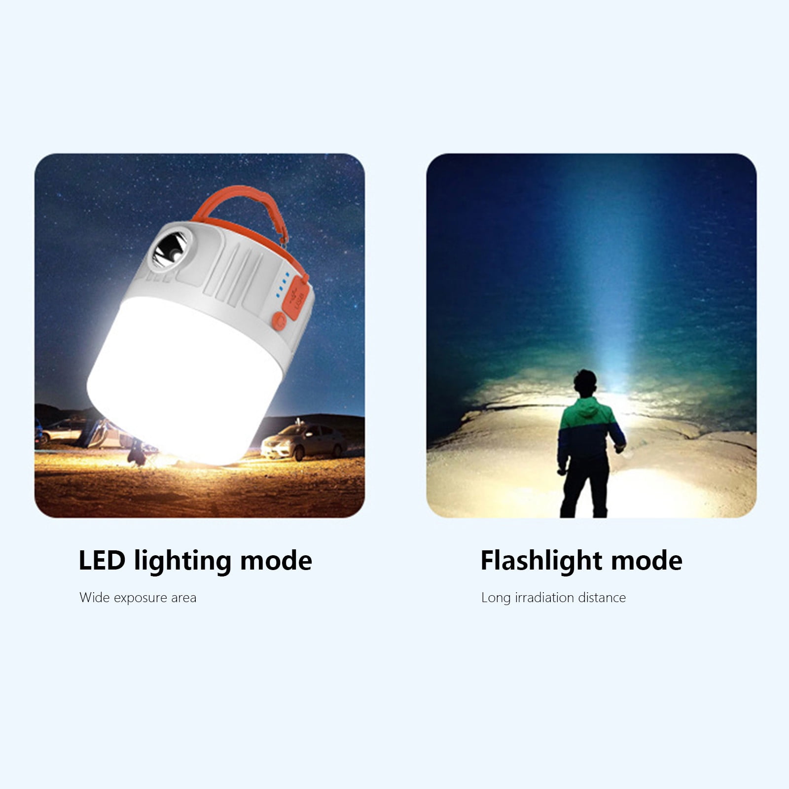 DAILIHIVE Solar Garden Lights Outdoor,High Power Solars LED Camping Light USB Rechargeable Bulb,For Outdoor Tent Portable Lantern Emergency For BBQ,Hiking,Camping,Picnics,Fishing,Mountaineering