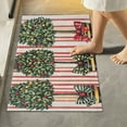 thumbnail image 2 of Yayeee Bath Rug for Bathroom Floor Non Slip Contour Fluffy Soft Absorbent Mat, 20"x24", Stripes Trees, 2 of 7