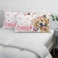 thumbnail image 3 of Valentine's Day Pillow Covers, Linen Long Throw Pillow Case, Cute Dog Heart Roses Floral Romantic Holiday Pillow Protector Decorative Cushion Cover for Living Room/Bedroom 20" x 36", 3 of 8