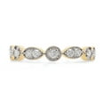 thumbnail image 2 of 1/4 ct.t.w Round Cut Lab Created Moissanite Diamond Milgrain Half Eternity Stackable Band Ring For Women In 14K Yellow Gold Over Sterling Silver(G-H Color,VVS1 Clarity,0.25 Cttw)5.5, 2 of 8