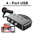 thumbnail image 4 of 4 Port USB Car Fast Charger Car Cigarette Lighter Single Control Car Socket Adapter Car Product, 4 of 11