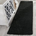 thumbnail image 4 of SAFAVIEH Laguna Neven Plush Solid Shag Area Rug, Black, 5'3" x 7'6", 4 of 9