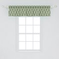 thumbnail image 2 of Ambesonne Geometric Window Valance, Peacock Feathers, 54" X 12", Pistachio Green Tan, 2 of 3