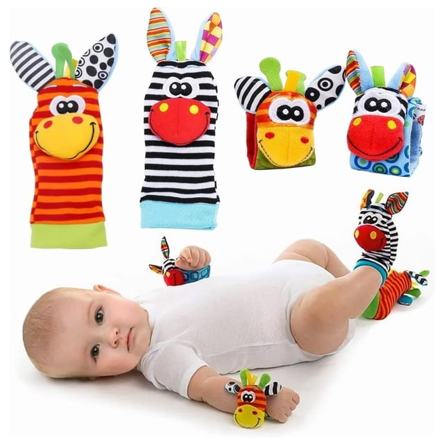 Juguetes 6 Piezas Set Calcetines Sonajero Bebes Peluches Babys
