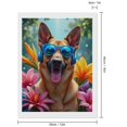 thumbnail image 2 of Diamond Art Kits for Adults, Sunshine Dog With Sunglasses Flowers 5D Diamond Painting Kits for Adults Beginners, DIY Full Drill Diamond Painting, Gem Art and Crafts 12x16, 2 of 7