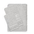 thumbnail image 2 of Authentic Hotel and Spa  Omni Turkish Cotton Terry 3-piece Grey Bath Towel Set with White Script Monogrammed Initial Z, 2 of 5