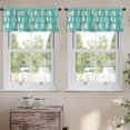 thumbnail image 2 of LALILO Kitchen Curtain Valance Nature Green Leaf Garden Summer Rod Pocket Window Curtain 52"x 18" Set of 2, 2 of 7