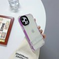 thumbnail image 2 of SaniMore Case for iPhone 14 Pro Max 6.7" 2022, Invisible Hidden Kickstand Crystal-clear Backlplane Shockproof Stylish Bumper Soft TPU Lens All-inclusive Shell For iPhone 14 Pro Max, Purple, 2 of 7