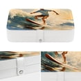 thumbnail image 4 of Surfing Jewelry Boxes PU Leather Necklace Holder Travel Organizer with Removable Compartment Portable, 4 of 6