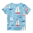 thumbnail image 4 of OGLCCG Toddler Boys' Short Sleeve Shirts Fashion Shark Printed Crewneck T-Shirts Top Summer Casual Soft Basic Tees 18M-10 Years, 4 of 5