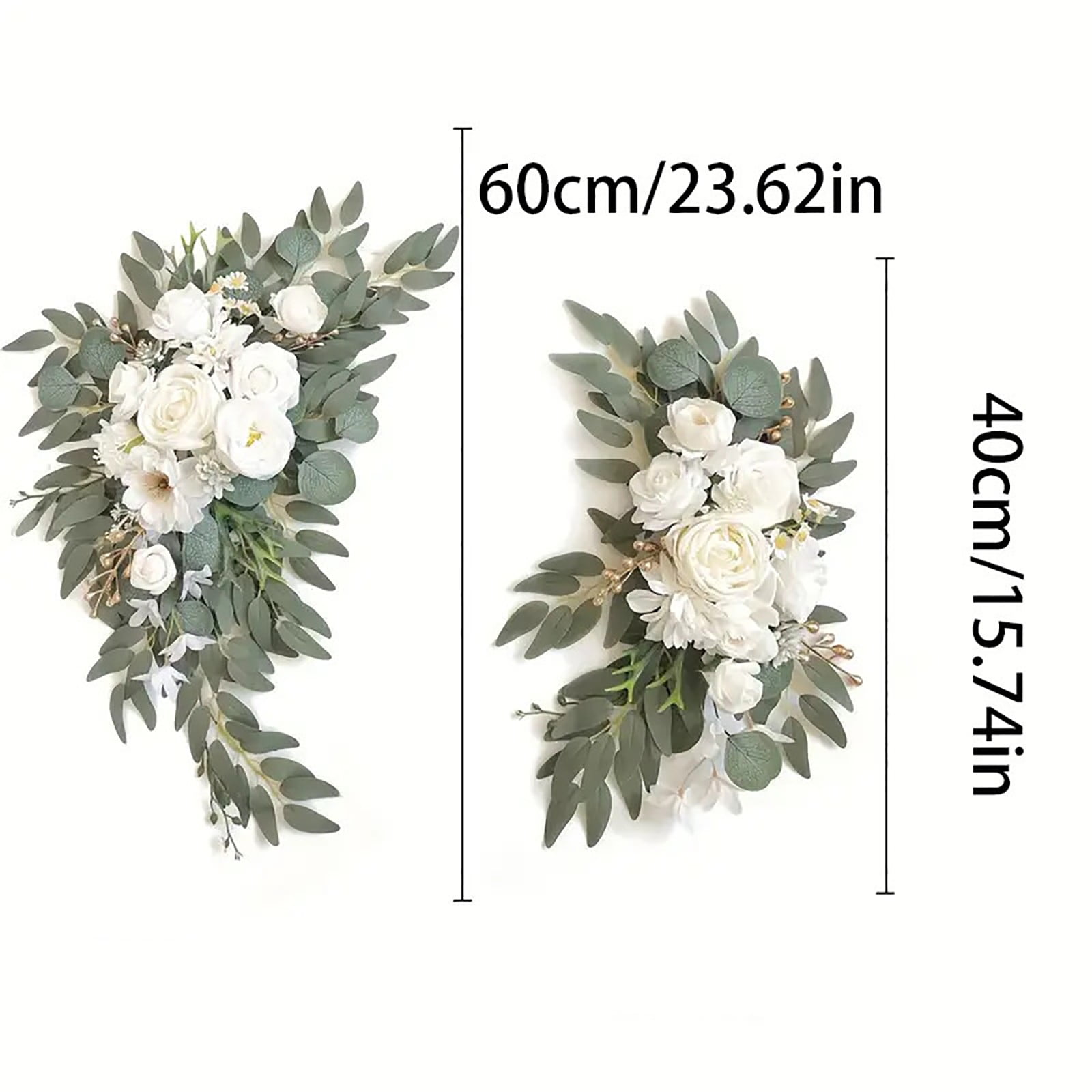 Clearance Under 5$ Household Imitation, FNGZ Artificial Flowers for Dining Table and Stairs Decoration Wedding Arch Faux Flowers Set of 2 Greenery Garland for Wedding Decor and Reception Decoration