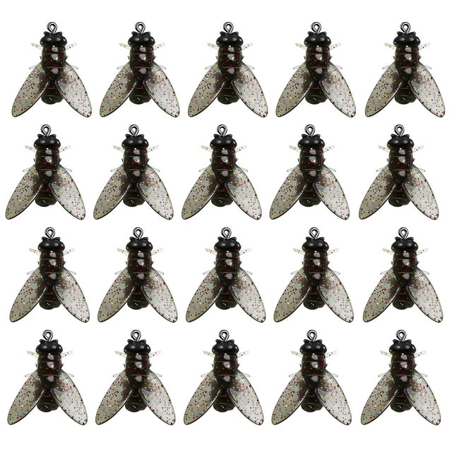 Youkk 20piece 20PCS Soft Bionic Fly Fishing Bait Set With Rotating Blade 20PCS Bionic Fly Fishing Bait A L