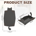 thumbnail image 2 of Uxcell Leather Valet Tray Folding Jewelry Tray Organizer Dark Gray, 2 of 7