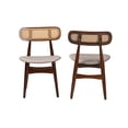 thumbnail image 2 of Baxton Studio Tarana Mid-Century Modern Grey Fabric and Walnut Brown Finished Wood 2-Piece Dining Chair Set, 2 of 7