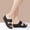 Black, variant on Lilgiuy Summer Women Thick Bottom Slope Heel Shoes Beach Sandals Roman Casual Slippers,Gray,7 Dresses for 2022