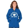 thumbnail image 3 of Cool Funny Gangster of Love Heart Women Plus Size Zipper Hoodie Brisco Brands 3X, 3 of 5