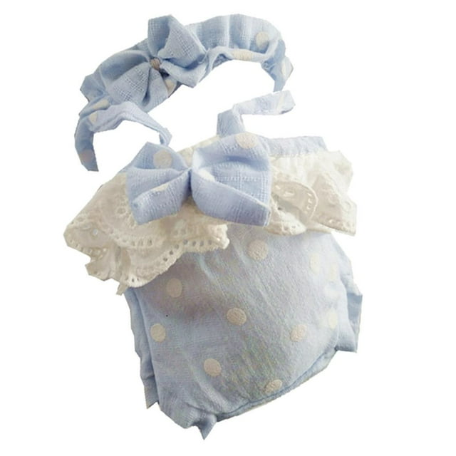 Ropa para recién nacidas para niñas Reborn -11 pulgadas, mamelucos con lazo, diadema, completo