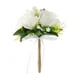 thumbnail image 2 of Ramo de crema para novia, cintas para damas de honor, ramo de boda, rosa artificial de PE, flores para novia para fiesta de bodas y, 2 of 7