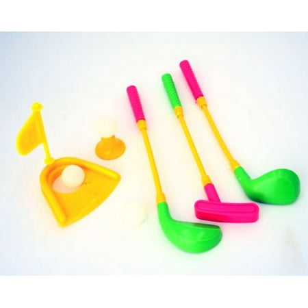 Mini Plastic Golf Clubs, Ball And Hole Cup Toy