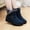 Blue, variant on Winter Boots for Women Wide Short Ankle-High Chunky with Zipper Thermal Slip Resistant Oversized Army Green Shoes Size 37
