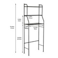 thumbnail image 3 of Veryke Bathroom Organizer Over Toilet, 3-Tier Bathroom Racks and Shelves Storage Rack, Space Saver Rack Over the Toilet Rack, Bathroom Corner Stand Storage Organizer, Black, 3 of 8