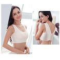 thumbnail image 7 of Padded T Shirt Bras for Women Women's Beauty Back Seamless Underwear No Steel Ring Sports Gather Vest Large Size Thin Shockproof Sleep Bra Underwire T-shirt Bra Padded Bralettes for Women Sexy, 7 of 7