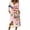 Pink, variant on Wutalume Womens Summer Dresses Patriotic - 3/4 Sleeve Button-Down Mid-Length Lightweight Casual Sundress for July 4th BBQ ,Beige L