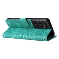 thumbnail image 3 of Allytechgroup Wallet Case for Samsung Galaxy S24 Ultra, Premium PU Leather Sunflower Embossed Flip Cover Hand Wrist Cards Holder Stand Shockproof Phone Case Cover for Galaxy S24 Ultra, Green, 3 of 14