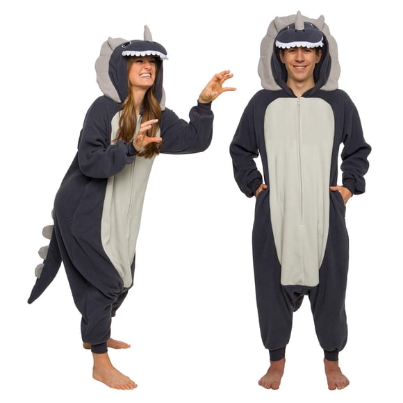 ¡El disfraz es divertido! Mono para adulto con diseño de animal dinosaurio de Halloween, talla XL