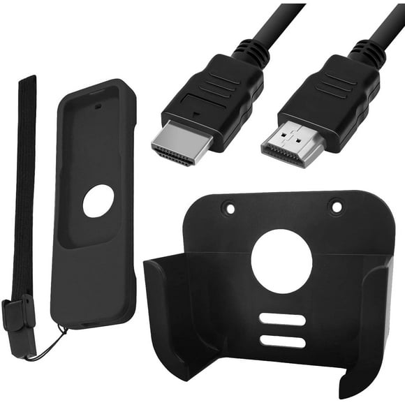 Support TV, Étui de Protection et Câble HDMI Haute Vitesse Compatible avec Apple TV 4ème et 4K 5ème Génération, SourceTon Mur