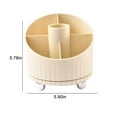 thumbnail image 3 of Teissuly 360 Degree Rotating Makeup Organizer Clear Cosmetic Storage Holder Tray With Compartment Makeup Brush Lip Gloss Organizer Case Bathroom Cabinet Vanity Desktop Teissuly WER202312140787, 3 of 6