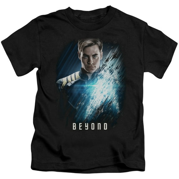 Star Trek Beyond Kirk Poster Youth 18/1 T-Shirt Black