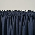 thumbnail image 3 of 3S Brother's Home Decorative Navy Blue Curtains Extra Wide Extra Long Luxury Colors Linen Look Custom Made 5-25 Feet Made in Turkey Hang Back Tab ( 1 Panel ) Home Décor (52"Wx63"L), 3 of 5