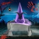 thumbnail image 1 of Fiudx Ofertas relámpago del día Sombrero de bruja de Halloween, sombrero de mago, accesorios para el cabello, rosa de terciopelo con sombrero de malla, accesorios para juegos de rol, 1 of 7