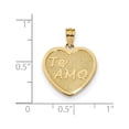 thumbnail image 4 of 14k Yellow Gold Polished Te Amo Heart Pendant Charm, 4 of 4