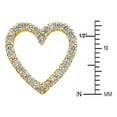 thumbnail image 2 of Wellingsale 14K Yellow Gold Polished Ornate Open Heart Charm Pendant with CZ Accent, 2 of 4