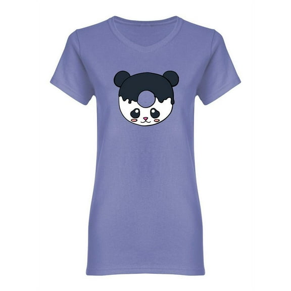 Panda Donut Shaped T-Shirt Women -Image by Shutterstock, Female Large
