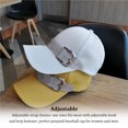 thumbnail image 3 of Minnieouse Gorras de béisbol Rhinestone Sun Visor Sombreros Hebilla de metal Ala ancha Cola de caballo Sombrero Ajustable Viajes al aire libre Sombreros Negro, 3 of 6