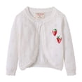 thumbnail image 4 of Girls Knit Cardigans Long Sleeve Solid Color Tops Lightweight Shawl Sweater Air Conditioner Cover Up for Kids Size 18-24M, 4 of 4