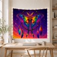 thumbnail image 5 of Vibrant Luna Moth Against a Starry Night Sky, Mystical Psychedelic for Nature Lovers, Cosmic Wall Decor, Housewarming Gift, Tapestry Wall Hanging for Bedroom and Living Room, 5 of 7