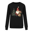 thumbnail image 4 of Women's Casual Crew Neck Christmas Sweatshirt Loose Soft Long Sleeve Pullover Tops Black M, 4 of 6