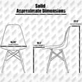 thumbnail image 3 of 2xhome Set of 2 Red Mid Century Modern Contemporary Vintage Molded Shell Designer Side Plastic Eiffel Chairs Wood Legs for Dining Room Living Office Conference DSW Desk Kitchen Comfortable, 3 of 4
