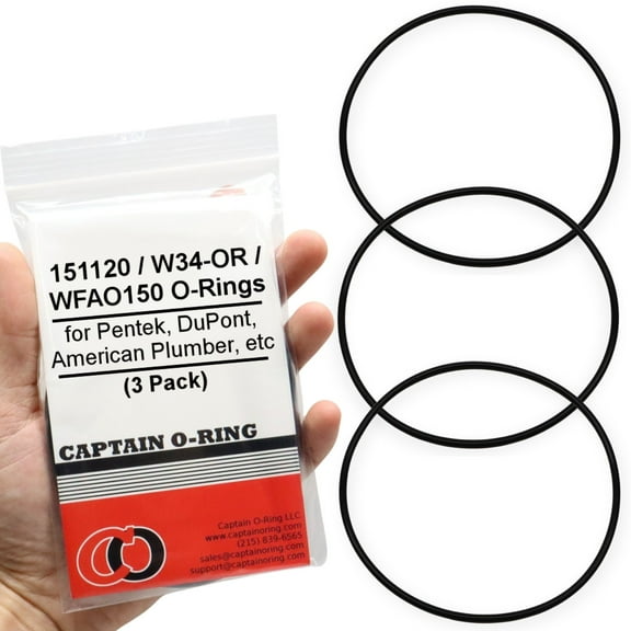 Captain O-Ring - Replacement 151120 O-Ring Compatible with Pentek Water Filter Housing 3 Pack [Also Called 152030, W34-OR, WFAO150, etc